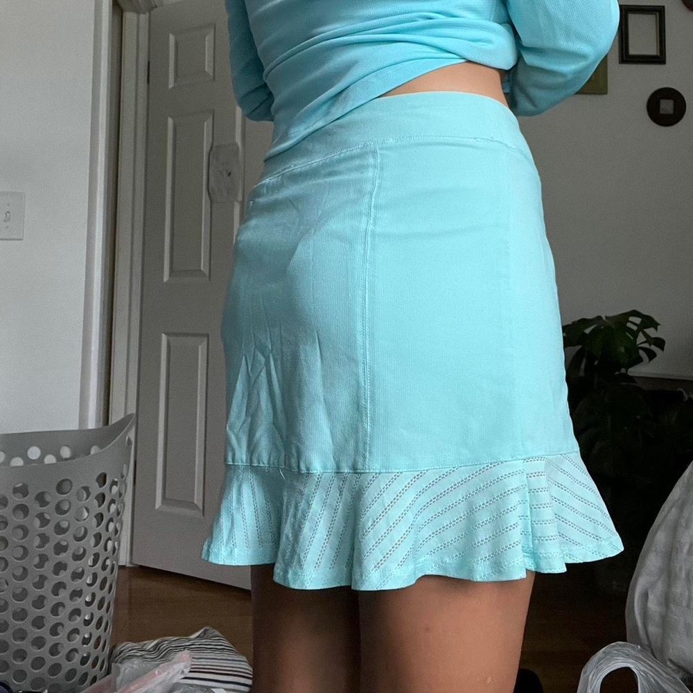 Adidas Y2K blue mini skirt